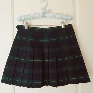 American Apparel Tennis Skirt Plaid Green